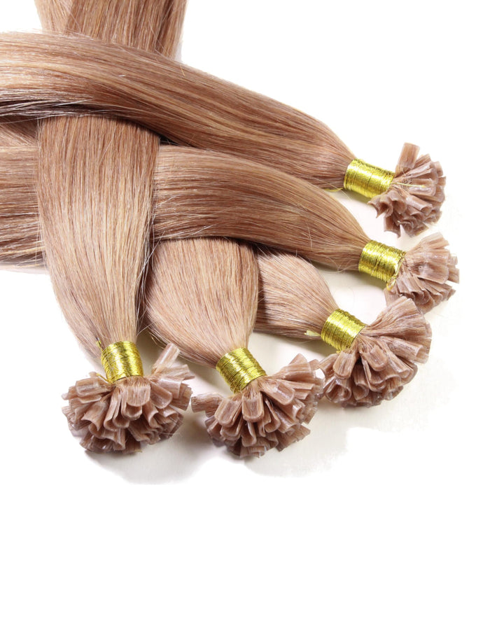 hair2heart Extensions Echthaar Bondings Glatt - 100 Strähnen 0.5g 30cm Honigblond 