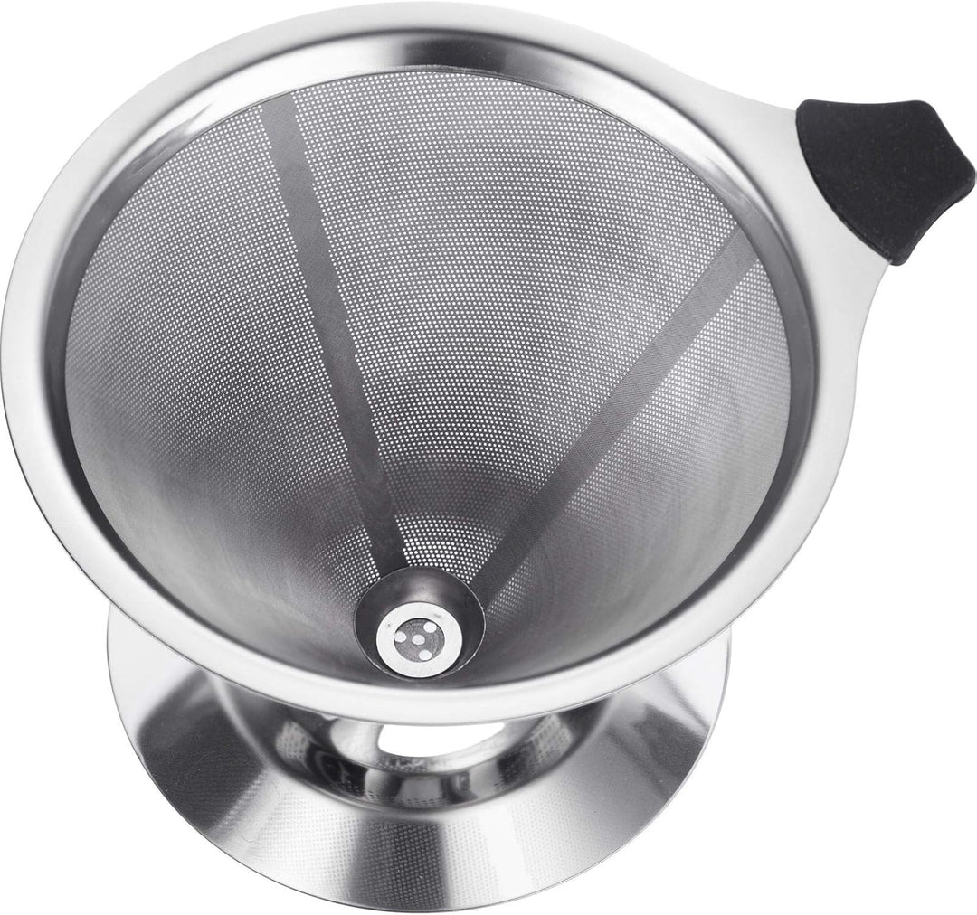 Westmark Dauerfilter/Dripper Kaffee, mit Tassenhalterung, Brasilia, Aufsatzfläche 10 cm, 18/8 Rostfr