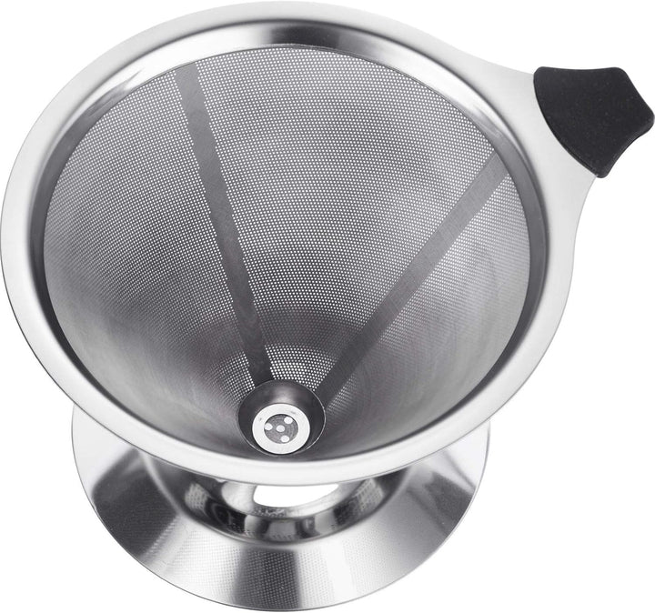 Westmark Dauerfilter/Dripper Kaffee, mit Tassenhalterung, Brasilia, Aufsatzfläche 10 cm, 18/8 Rostfr