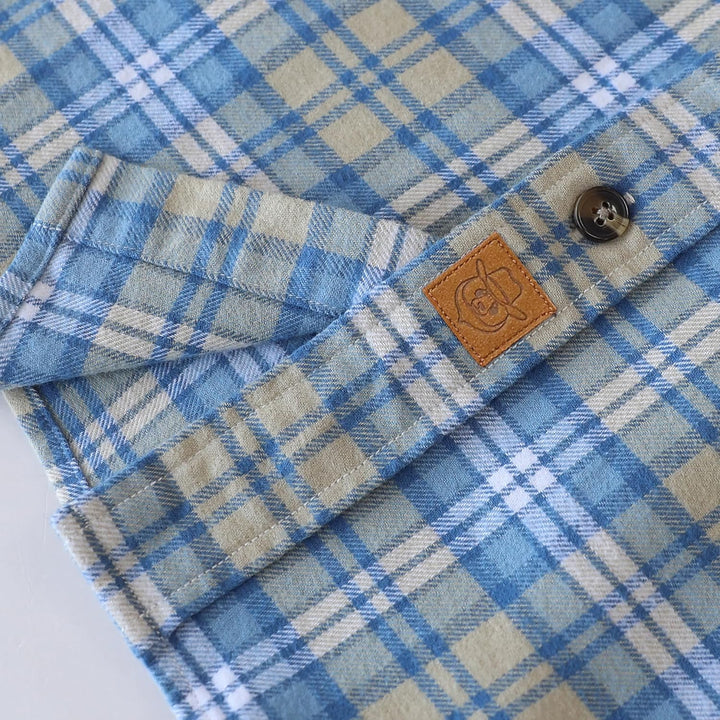 Dubinik® Flanellhemd Herren Button Down Kariert Baumwollhemd Freizeithemd Hemd Herren Langarm mit Zw