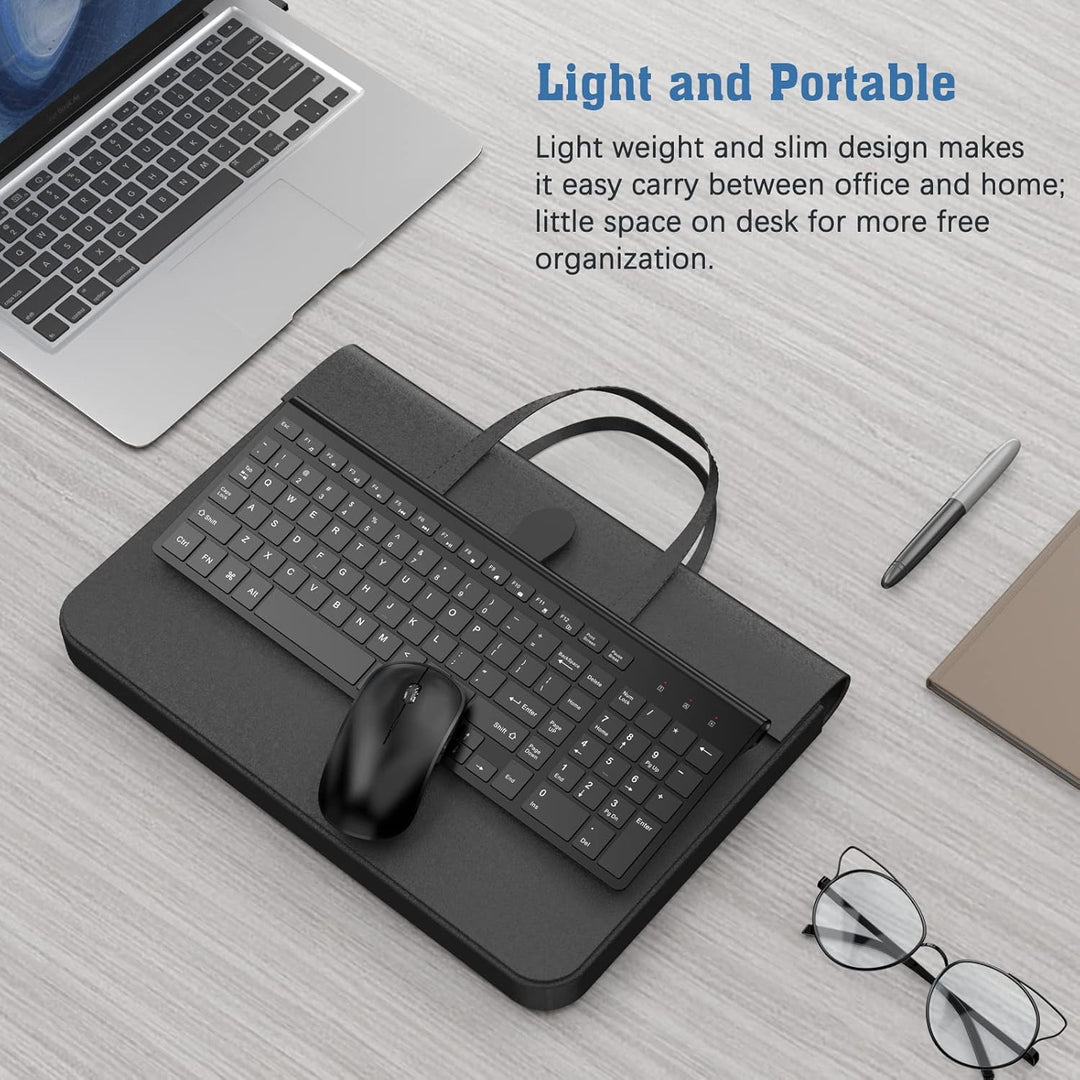 J JoyACCESS Kabellose Tastatur und Maus Kombination mit 2,4 G, kompakt, leise, schlanke kabellose Ta