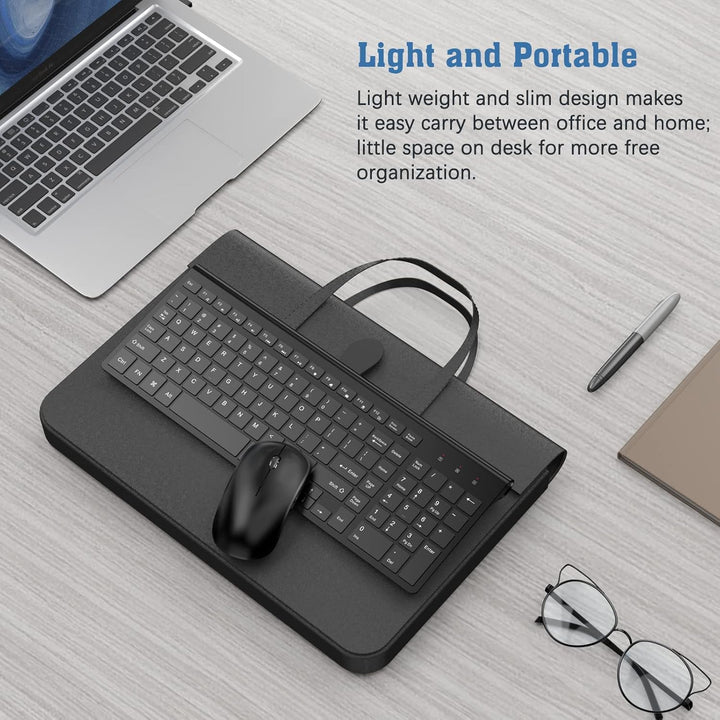 J JoyACCESS Kabellose Tastatur und Maus Kombination mit 2,4 G, kompakt, leise, schlanke kabellose Ta