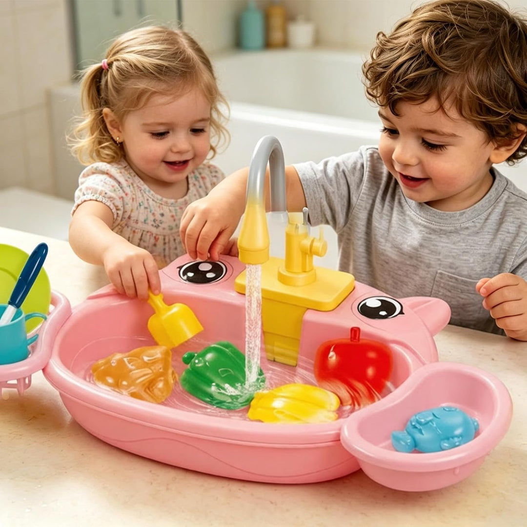 Spielwaschbecken für Kinder Küchen-Wasserspielzeug-Set | Outdoor-Kinderspüle draussen, Sommer Kinder