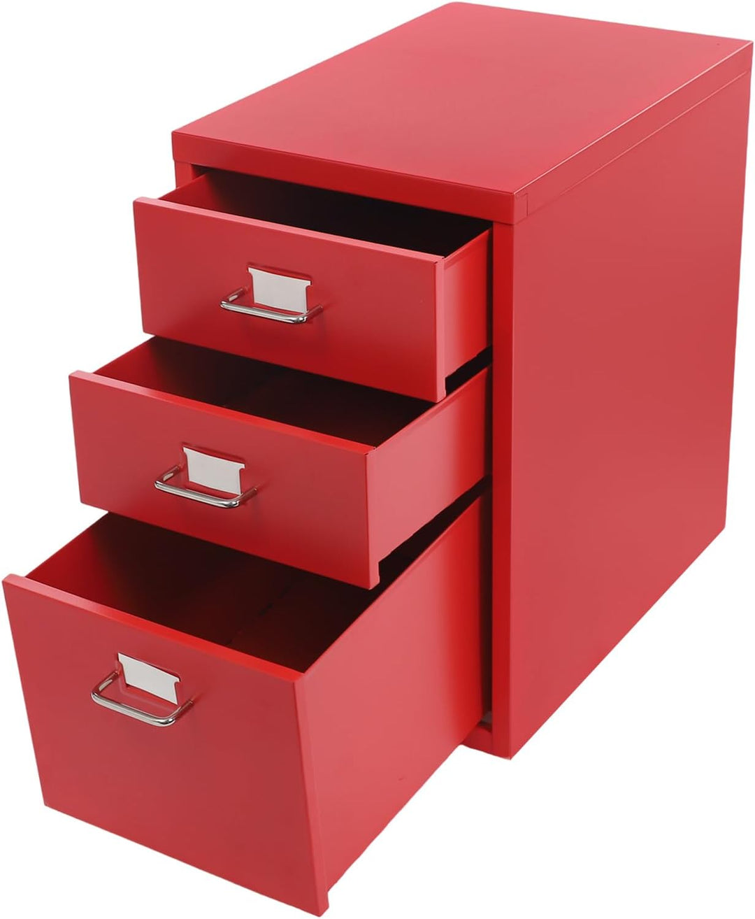 Rollcontainer | Aktenschrank mit 3 Schubladen | 11 kg Tragkraft pro Ebene | 4 Lenkrollen | Modernes