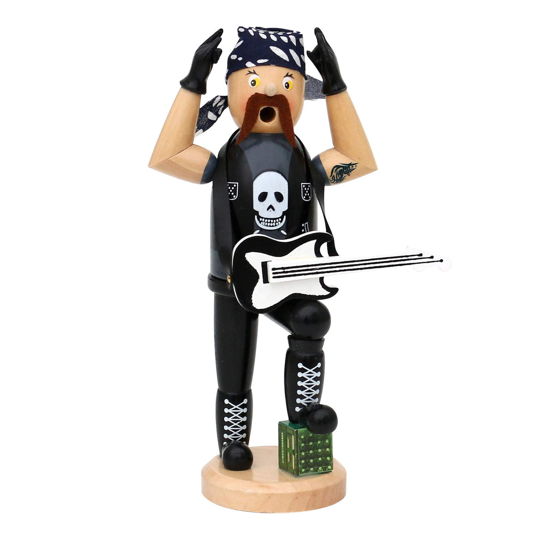 Dekohelden24 Räuchermännchen Heavy Metal Rocker, ca. 21 cm., Heavy Metal Rocker