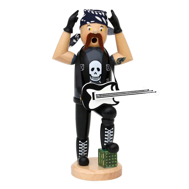 Dekohelden24 Räuchermännchen Heavy Metal Rocker, ca. 21 cm., Heavy Metal Rocker