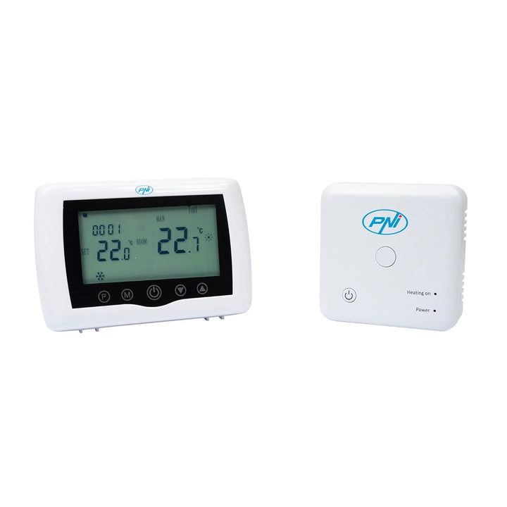 Smarter Thermostat PNI CT36 PRO kabellos, WLAN 2,4 GHz, TuyaSmart APP Internetsteuerung, Winter-Somm