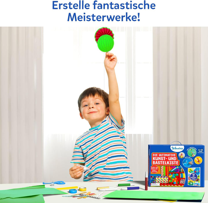 Skillmatics Die ultimative Bastelkiste, 2000+ Teile, Bastelmaterial, kreative Bastelideen zum Selber