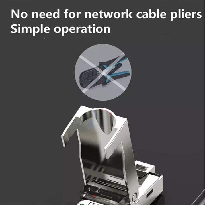 UC-Express Netzwerkstecker CAT7 RJ45-20x RJ45 Netzwerk Stecker Grau Steckverbinder - werkzeuglos - g