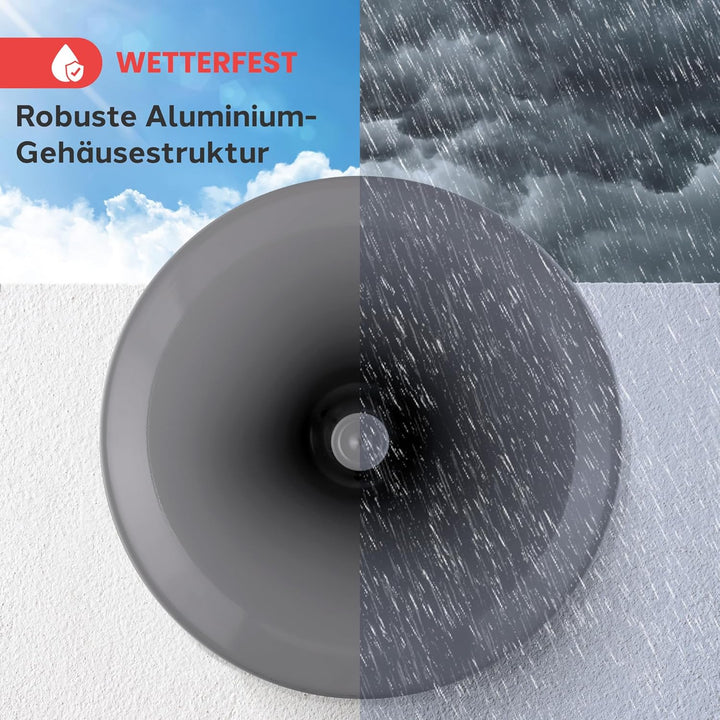 Pyle PA-Hornlautsprecher Innen/Aussen – Kompakter 50 cm Lautsprecher, 100 W, 400 Hz–5 kHz, 16 Ω, 100