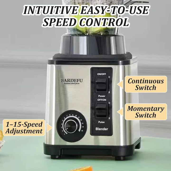 8-in-1 Multifunktions-Mixer, Tischmixer mit 2L & 3L Behälter, Standmixer Hochleistungsmixer, 15 Gesc