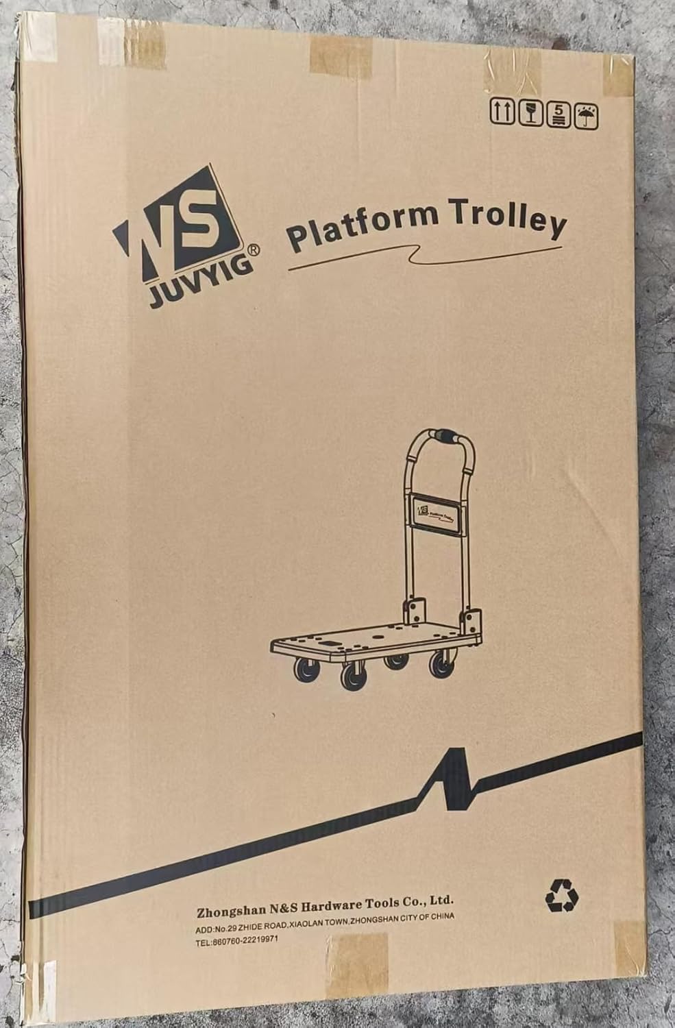 N&amp;S Plattformwagen Heavy Duty 200 kg One Hand Rides LKW Cart mit Mute Wheels Plattformwagen Klein, K