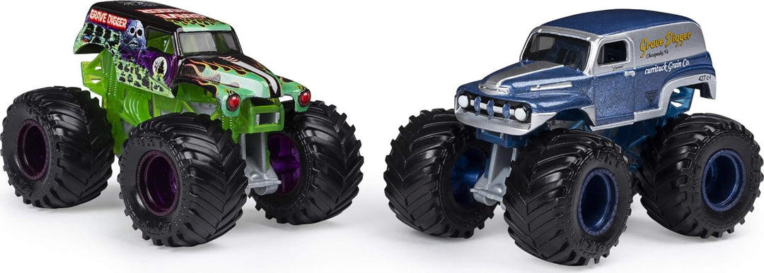 Monster Jam Offizieller Grave Digger vs Grave Digger (1984 Retro) Farbwechselnde Die-Cast Monster Tr