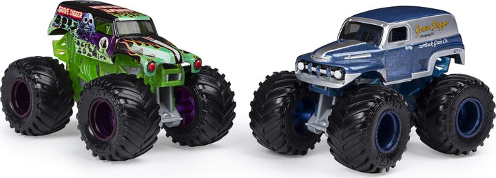Monster Jam Offizieller Grave Digger vs Grave Digger (1984 Retro) Farbwechselnde Die-Cast Monster Tr