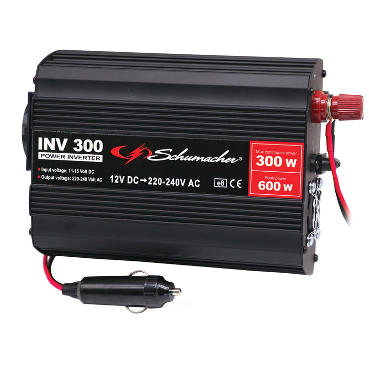 Schumacher INV 300 Spannungswandler Modifizierter Sinus-Wechselrichter 12V DC > 220V/240V AC - Dauer