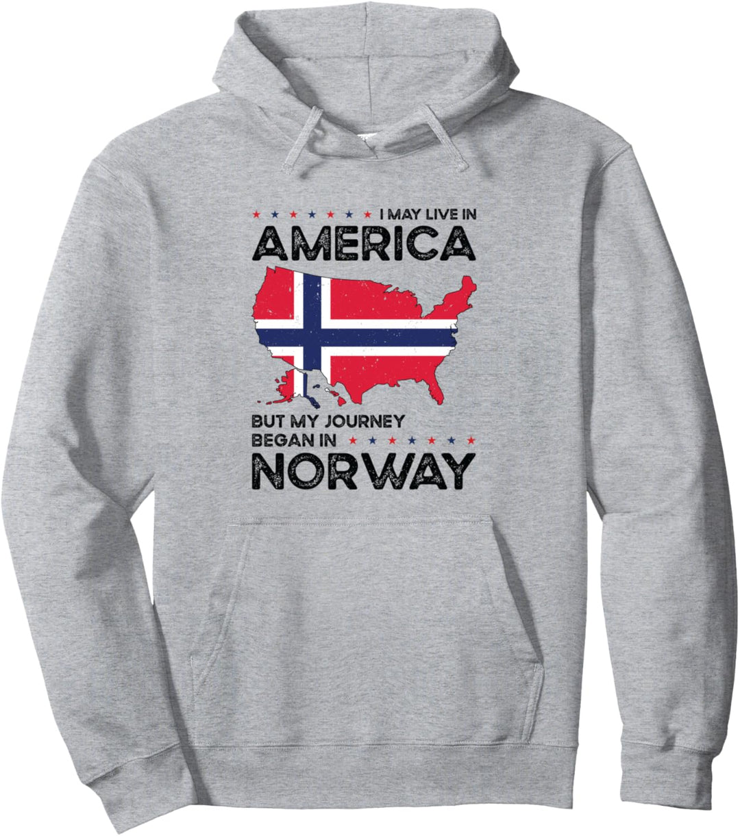 Norwegischer Amerikanischer Patriot USA Grown Norwegen US Flagge Pullover Hoodie
