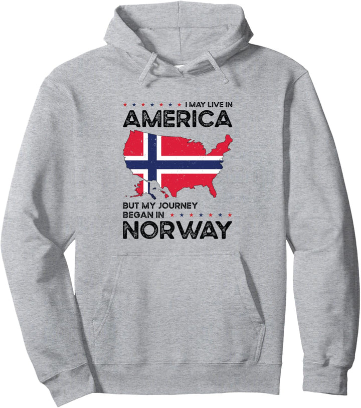 Norwegischer Amerikanischer Patriot USA Grown Norwegen US Flagge Pullover Hoodie