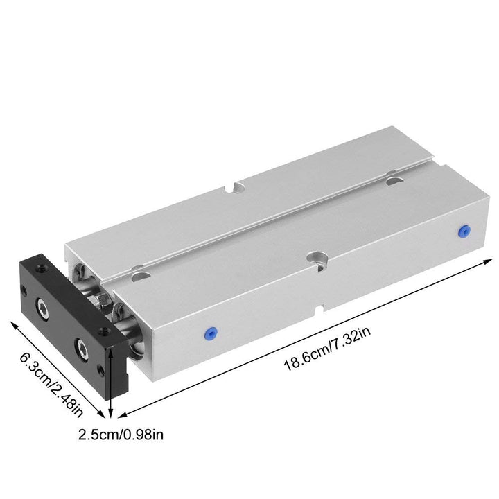 20mm Bohrung 100mm Hub Doppelstange Doppeltwirkend Hochwertiger pneumatischer Luftzylinder aus Alumi