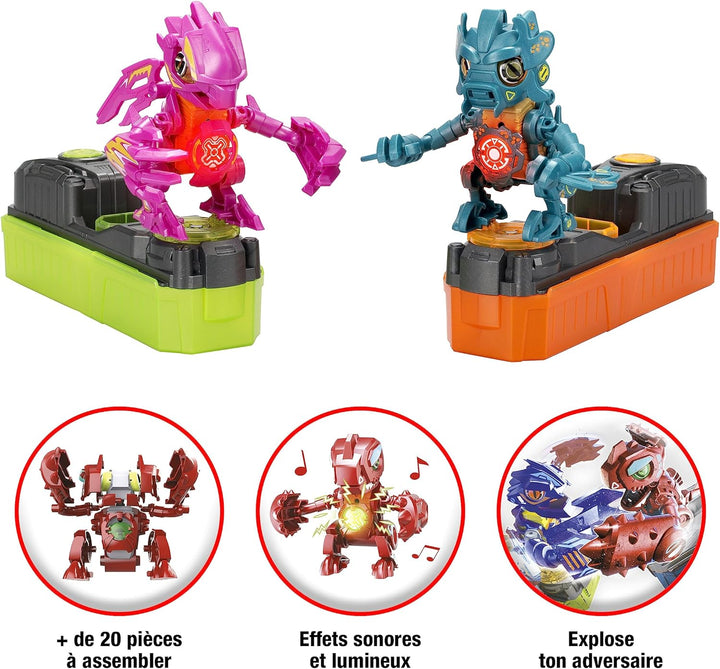 YCOO Biopod Kombat Duo Pack – 2 elektronische Kreaturen zum Bauen und Sammeln – Rosa und Grün – Spie