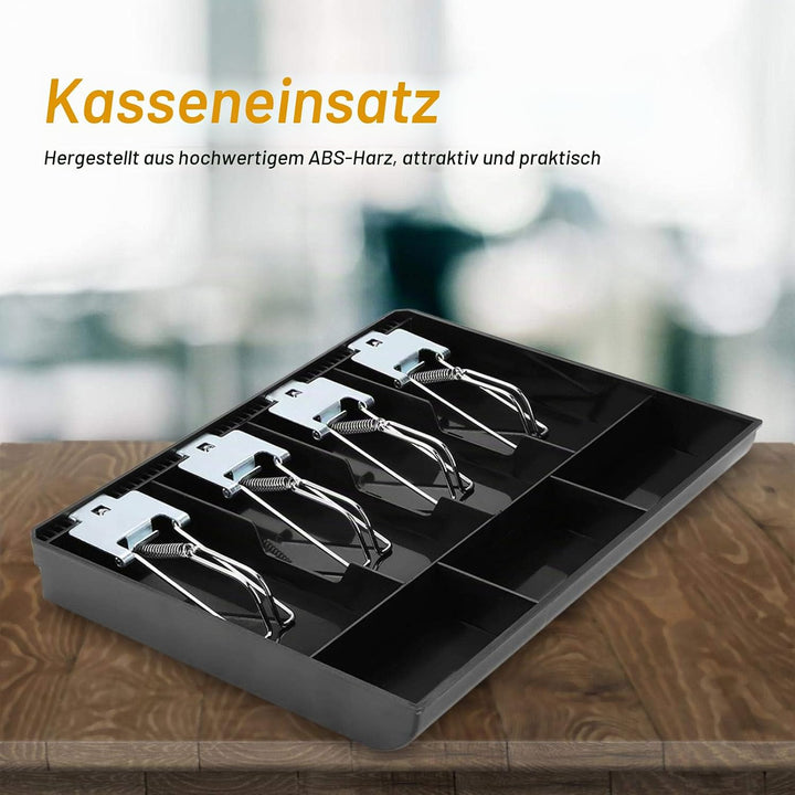 Kasse Geldschublade, 33.00*26.00*4.00cm Kassenschublade mit 7 Rastern Cash Tray Schublade Register E