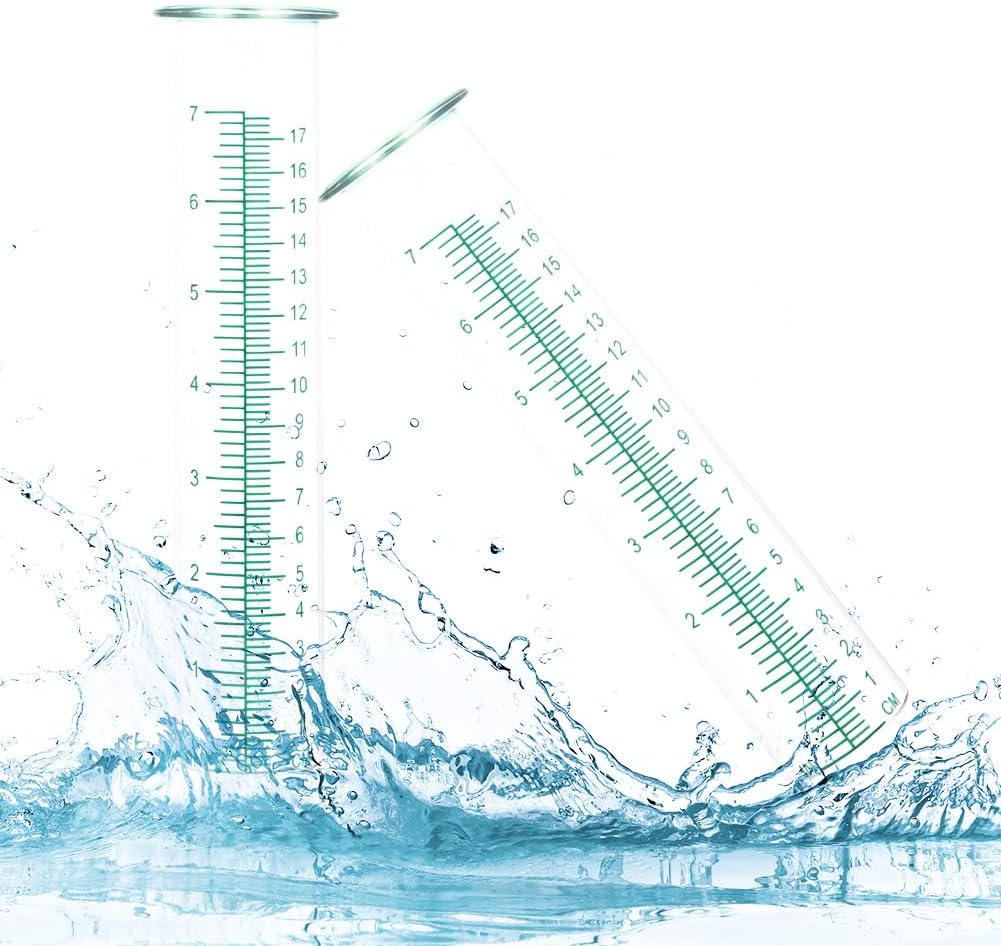 Regenmesser, Ersatzglas, 17,8 cm Fassungsvermögen, 2 Stück, Ersatz-Regenmesser, Schlauch für Garten,
