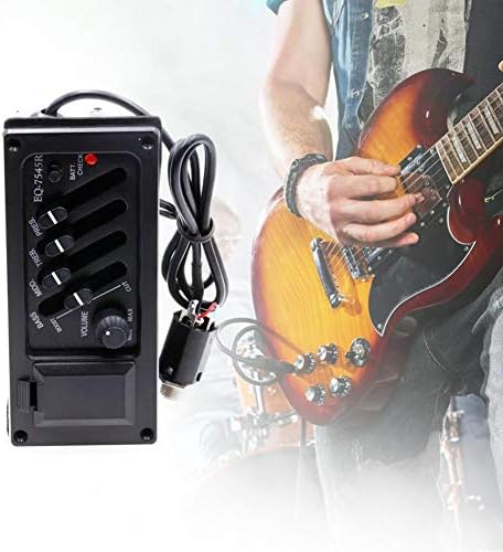 Akustikgitarren-Tonabnehmer 4-Band-Vorverstärker-EQ-Equalizer Piezo-Tonabnehmersystem für Akustikgit