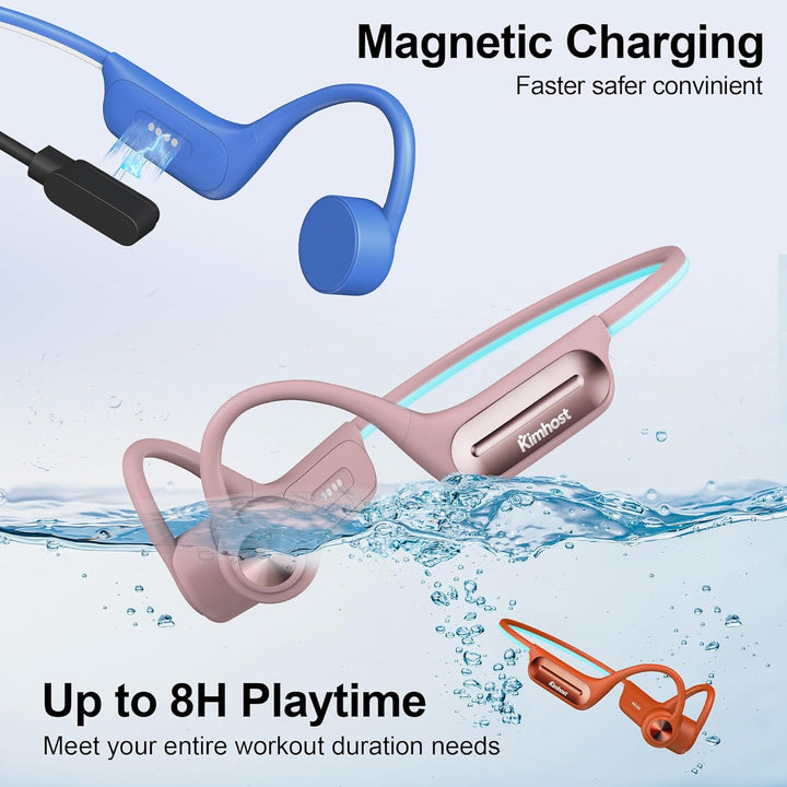 Bluetooth 5.3 Kopfhörer, Knochenleitung, Schwimmen, IP68, wasserdicht, MP3 Speicher 32G, für Sport,
