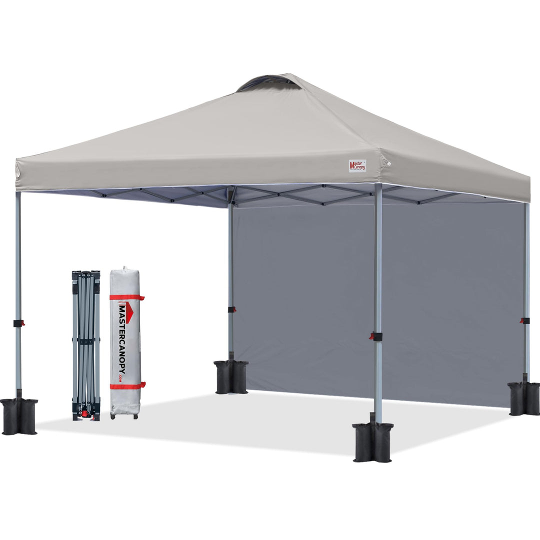 MASTERCANOPY Pop-up-Pavillon Faltpavillon Festzelt mit Entlüftung & 1 Seitenwand/Seitenteil für Mark