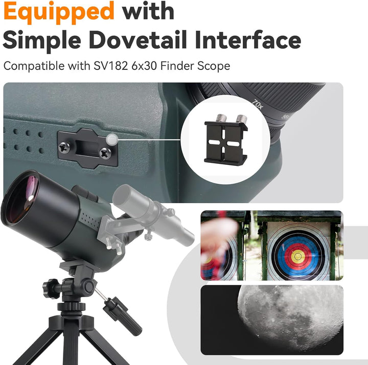 Svbony SV41Pro Mak Spektiv, 28-84X80 FMC Dual Speed Fokus für Sportschützen, Kompatibel mit WLAN Kam