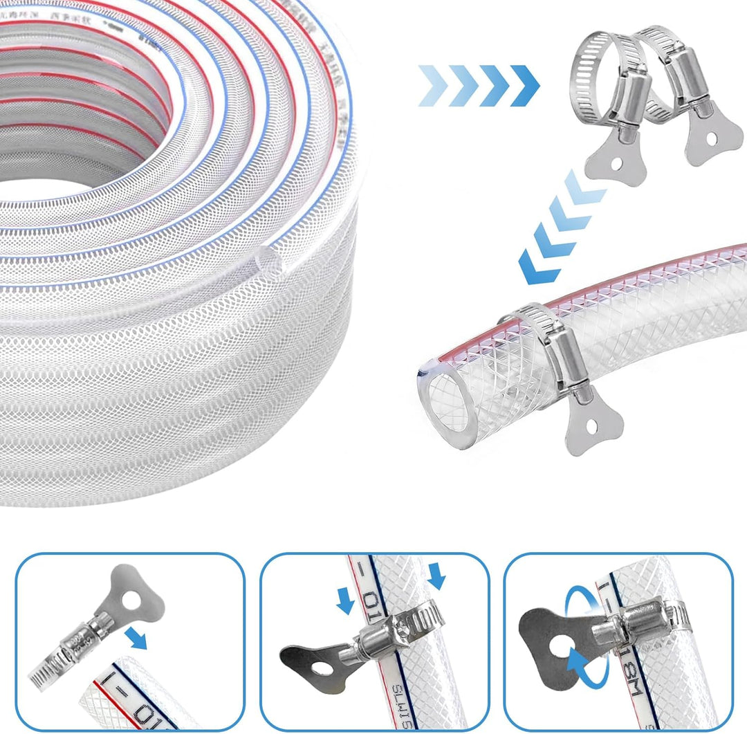 Trinkwasserschlauch, PVC Schlauch mit Gewebe Benzinschlauch Wasserschlauch, Trinkwasserschlauchmit 2