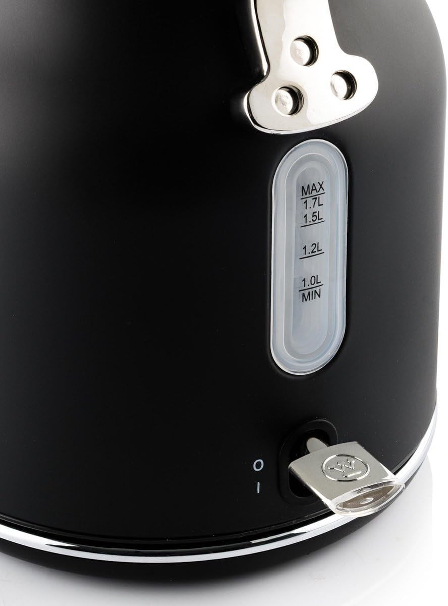 Westinghouse Retro-Wasserkocher, 1,7 L, elektrischer Wasserkocher, BPA-frei, mit Kalkfilter, 2200 W,
