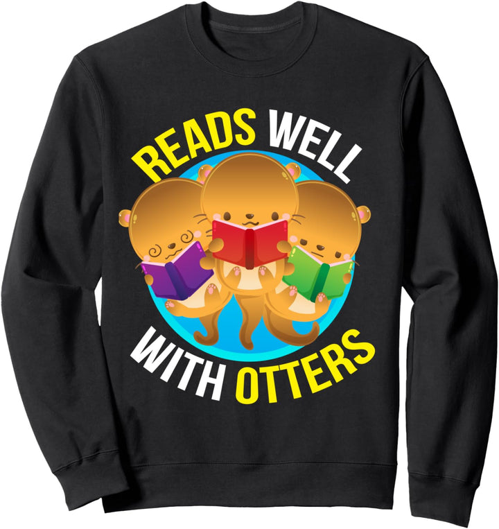 Liest gut mit Otter-T-Shirt Lesegeschenken für Mann-Frauen Sweatshirt