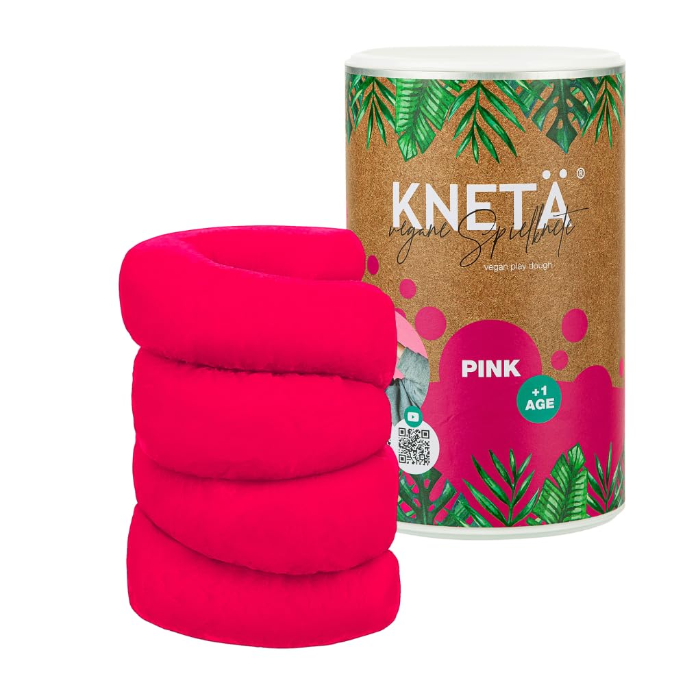 KNETÄ XXL Papierdose (1.000g) - Vegane Spielknete für Kinder ab 1 Jahr I Made in Germany (PINK), Pin