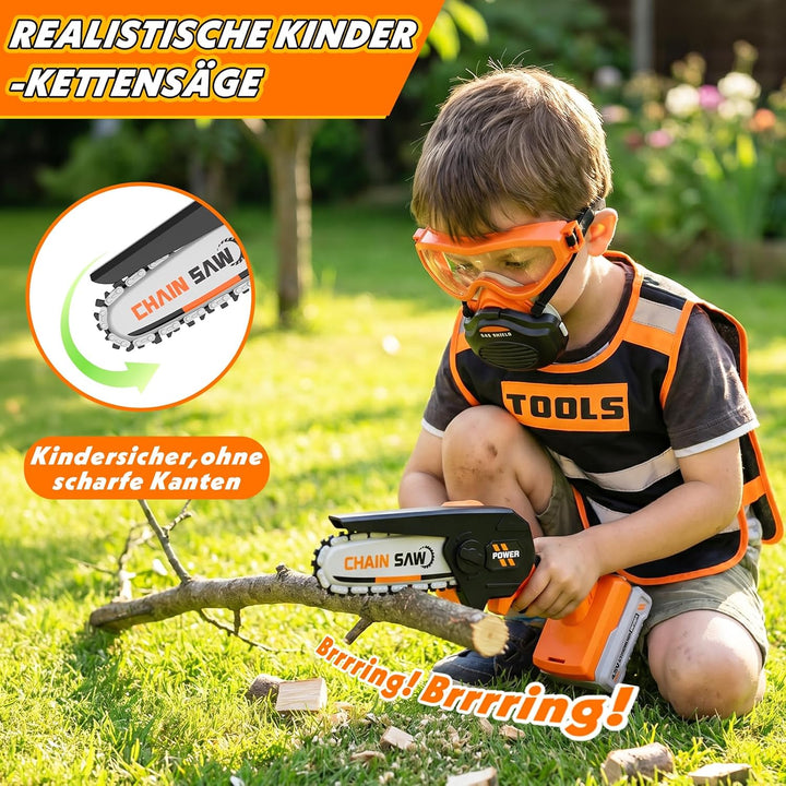 10 in 1 Gartenwerkzeug Kinder, Garten Outdoor Spielzeug ab 3 Jahre, Kinder Rasenmäher, Laubbläser &