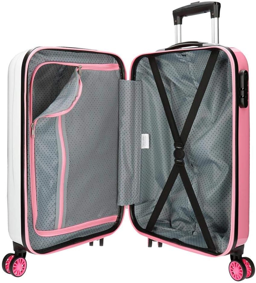 Disney Minnie Magic Kabinenkoffer Weiss 37x55x20 cms Hartschalen ABS Kombinationsschloss 33L 2,8Kgs