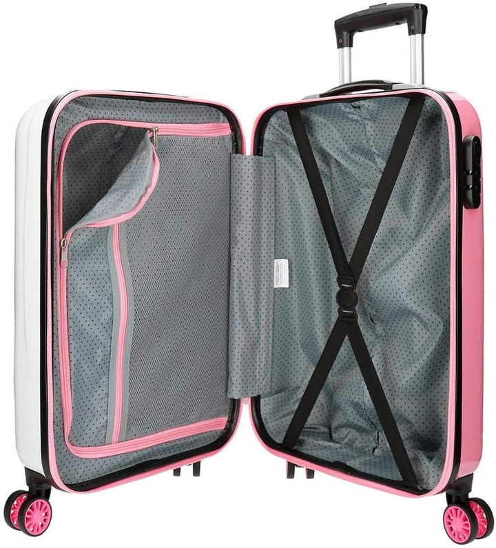 Disney Minnie Magic Kabinenkoffer Weiss 37x55x20 cms Hartschalen ABS Kombinationsschloss 33L 2,8Kgs