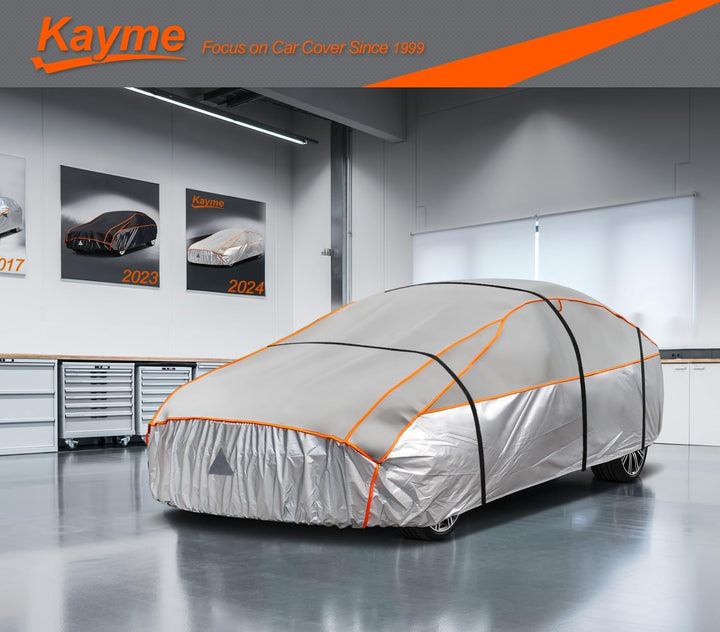 kayme Hagelschutzplane Auto Autoabdeckung Wasserdicht Atmungsaktiv. SUV Hagelschutzgarage, Abdeckpla