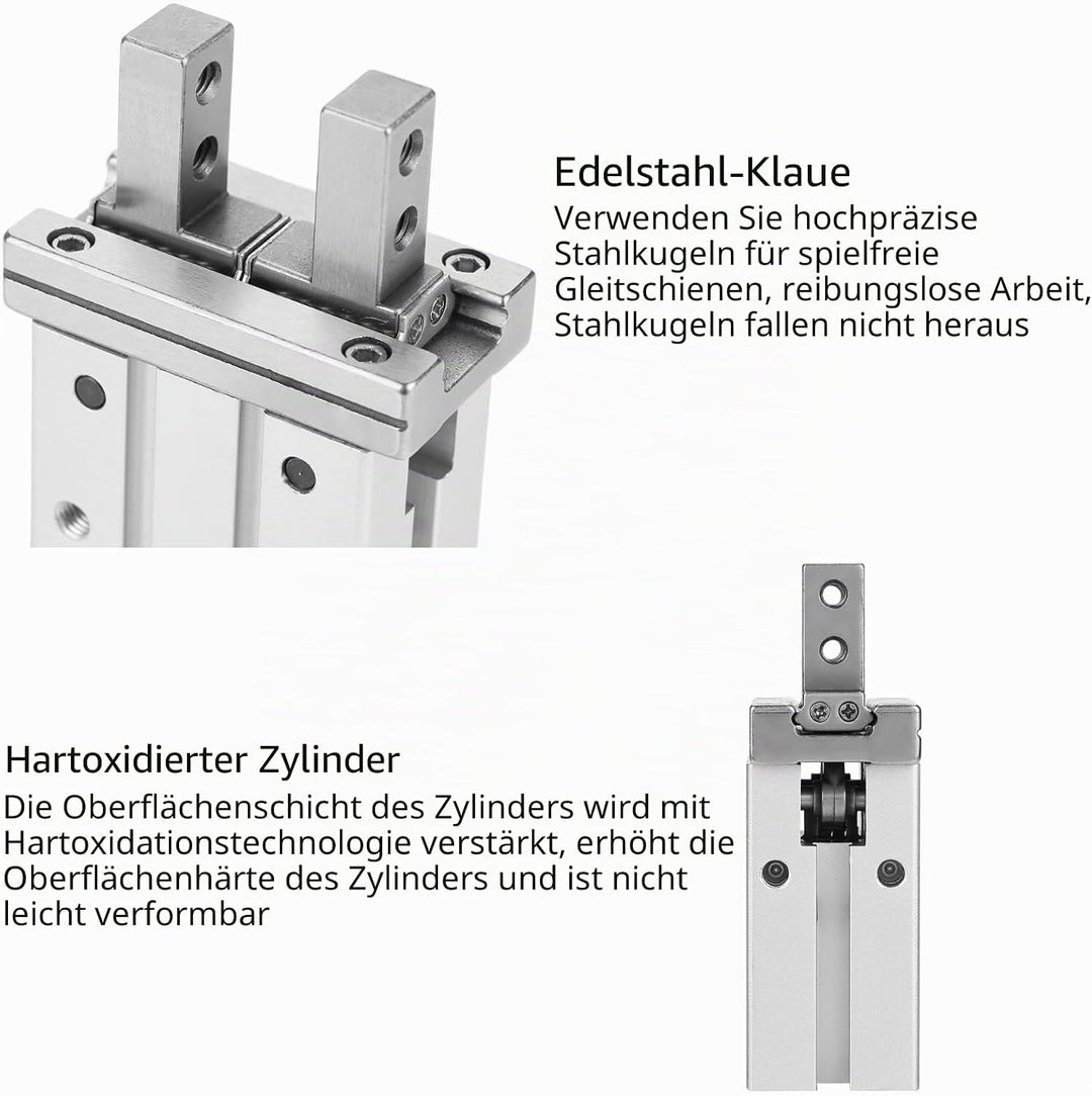 Jadeshay Parallel Greifer, MHZ2-20D 20mm Pneumatikzylinder Luftgreifer-Pneumatikzylinder Paralleler