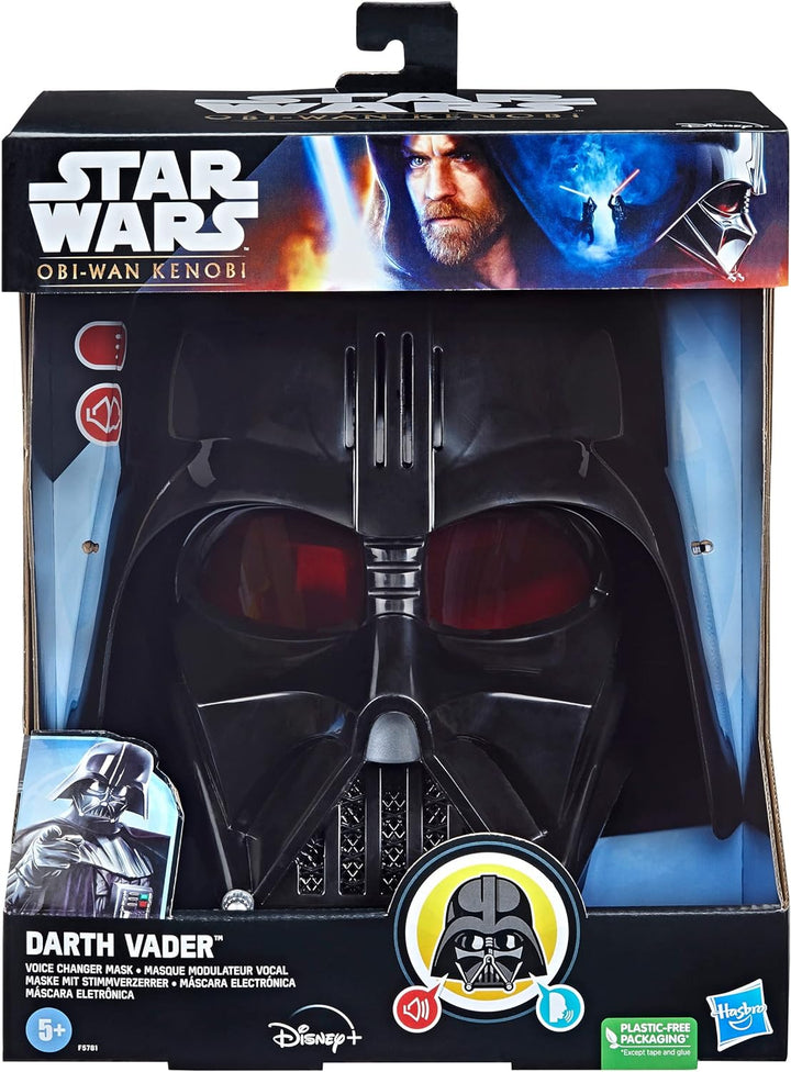 Star Wars Darth Vader Elektronische Maske mit Stimmverzerrer, Spielzeug für Kids ab 5 für Rollenspie