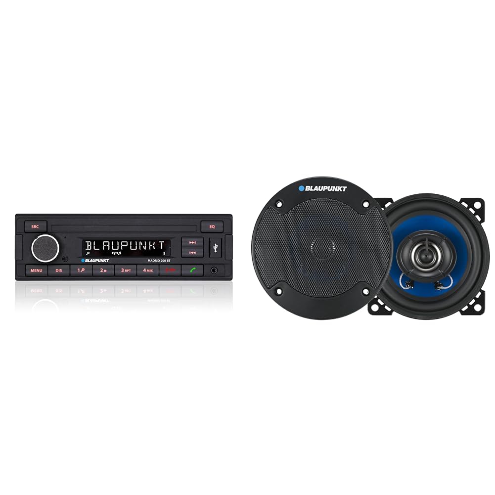 Blaupunkt Madrid 200 BT | Bluetooth, RDS Tuner, Freisprecheinrichtung, USB, Aux-In &amp; ICx 402 2-Wege