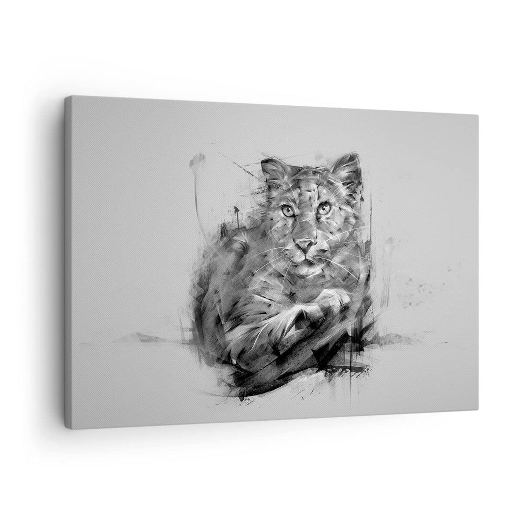 Bilder auf Leinwand Tier Abstraktion Leinwandbild mit Rahmen 70x50cm Wandbilder Dekoration Wohnzimme