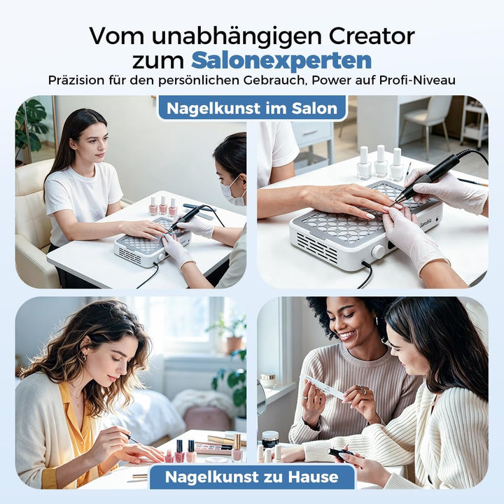 Nagelstaubsauger mit Doppelturbine, 5-Fache Saugleistung, 139 CFM & Stufenloser Geschwindigkeitsrege