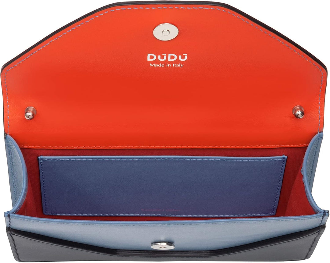 DUDU Kleine Damen-Umhängetasche Made in Italy aus echtem Leder, umwandelbar in Gürteltasche, Mini-Um