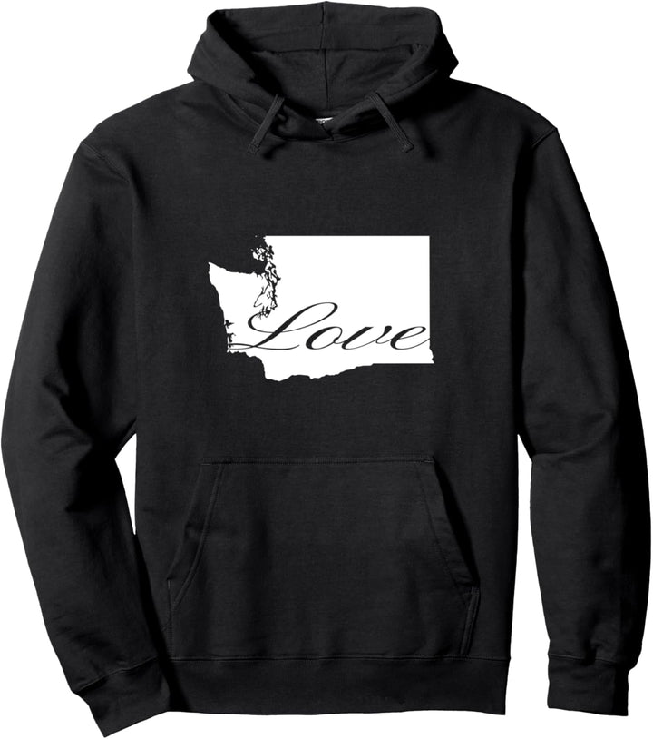 Washington Cursive Love State Pullover Hoodie
