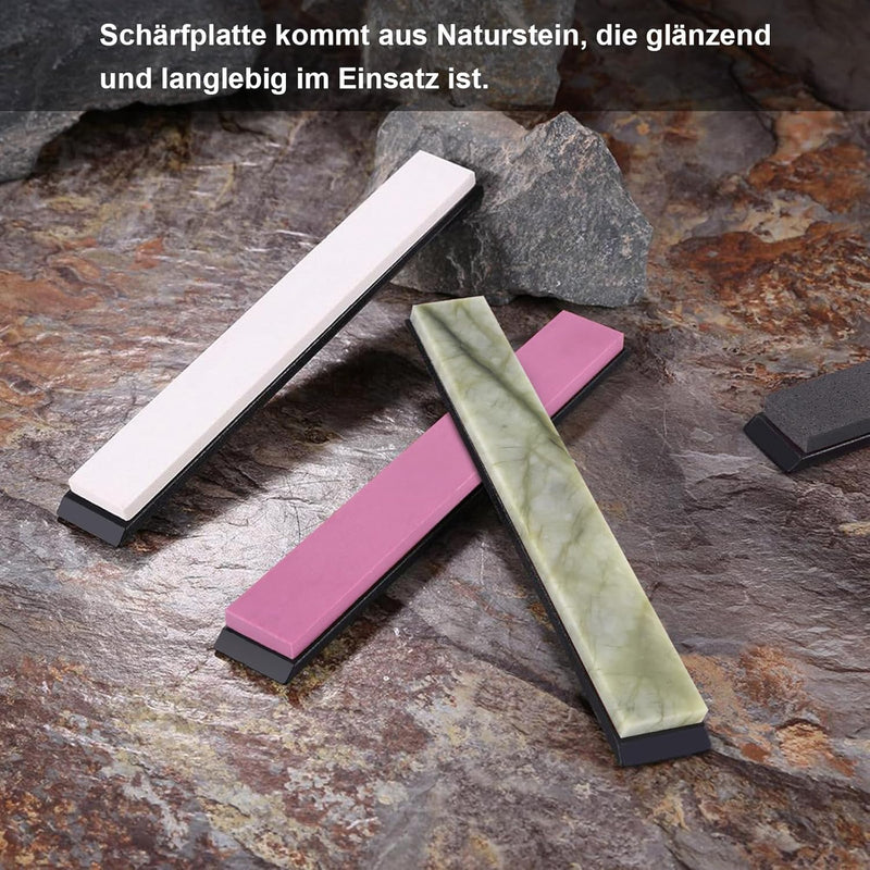 IMAGE Schleifstein Set 4 Stück Messer Abziehstein Wetzstein mit Körnung 3000/6000/8000/10000 Messers