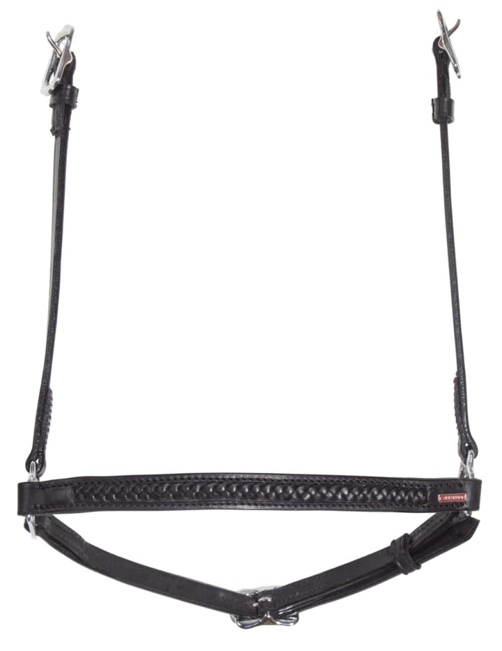 Karlslund Riding Equipment Reithalfter Hannoveraneres Nasenriemen mit Geflochtene Streife, Braun