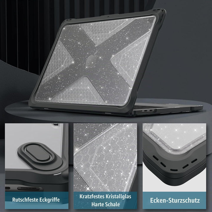 Fintie Hülle Kompatibel mit MacBook Air M5 M4 M3 M2 13.6" (2026-2022) A3449 A3240 A3113 A2681- Rugge