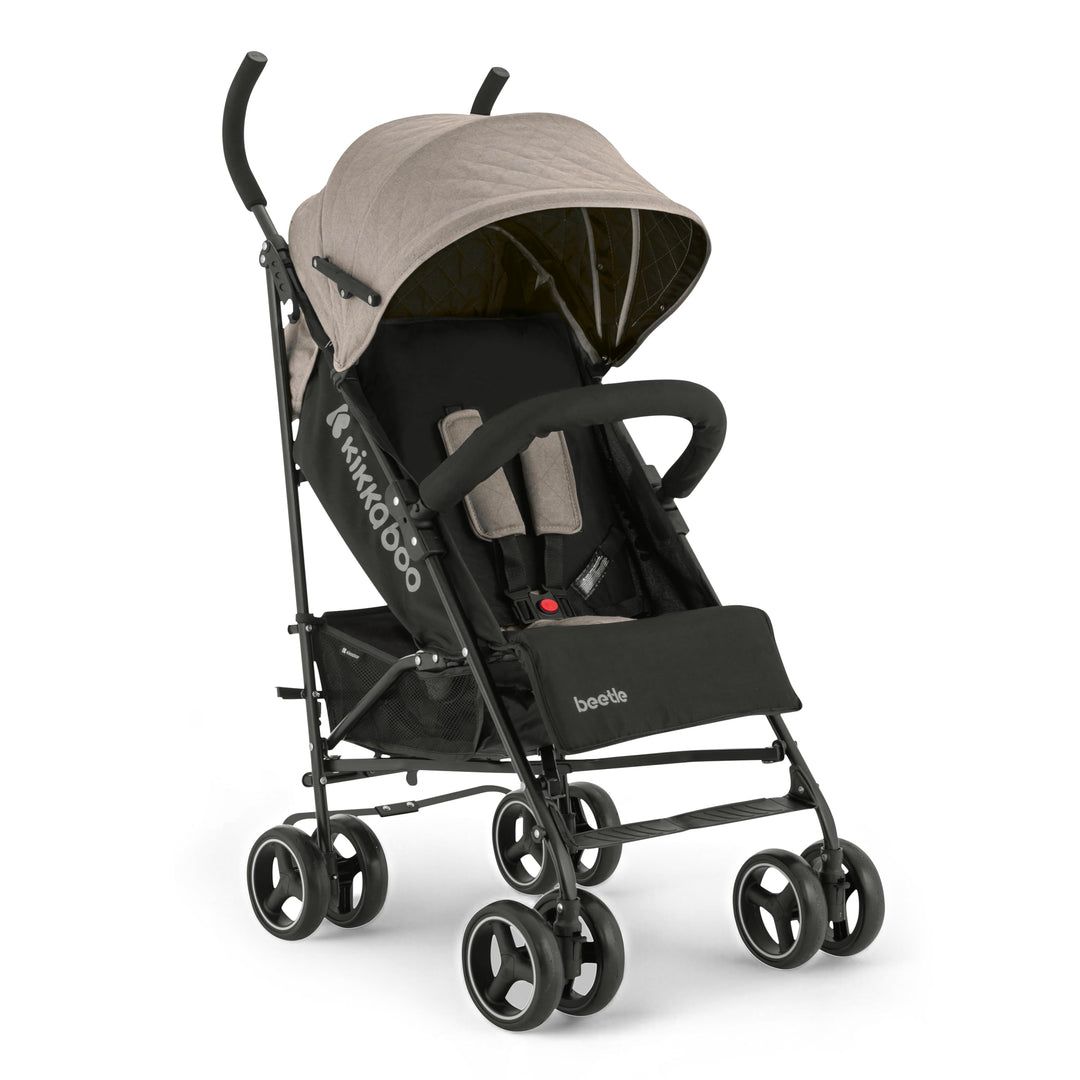 KikkaBoo BEETLE Kinderwagen, Babysportwagen bis zu 22 kg, Zusammenklappbar, Leicht, Kompakt, Beige,