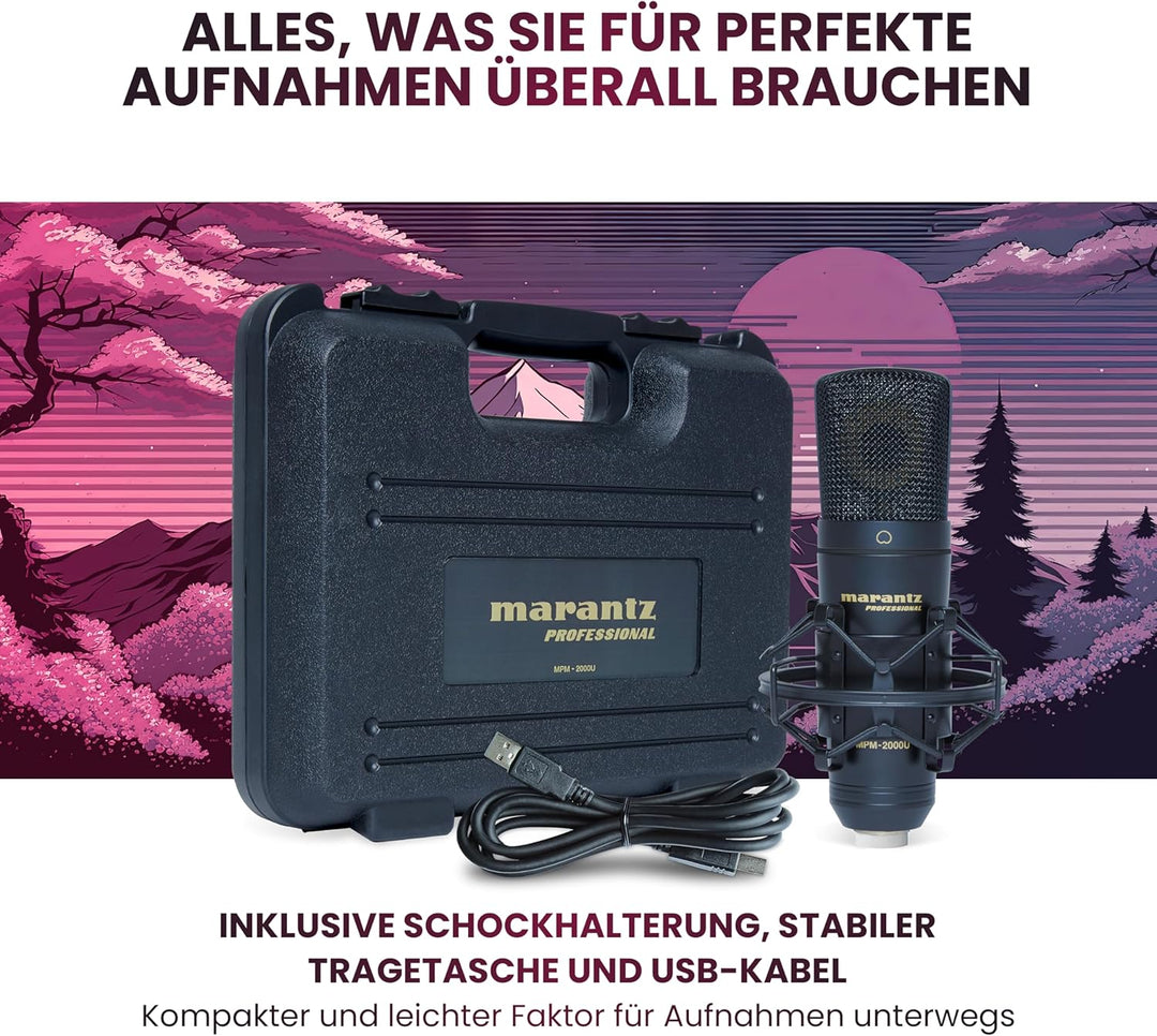 Marantz Professional MPM-2000U - USB-Kondensatormikrofon für Gaming, Streaming, Podcasting und PC/Ma