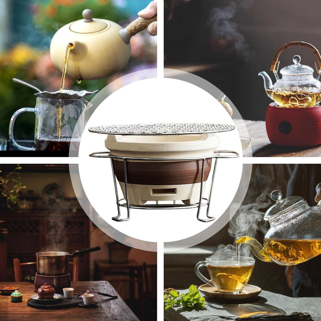 Veeteah BBQ-Grill,Kohleofen - Grillofen zum Kochen von Tee rund um den Herd, Tee-Holzkohleofen für O